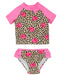 Little Me Leopard Print 2-Piece Short Sleeve Rashguard