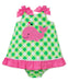 Little Me Lime Girls Checked Whale Sundress 12 months - 4T