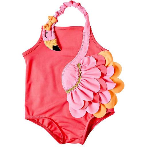 In Fashion Girls Flamingo One Piece Swimsuit 
