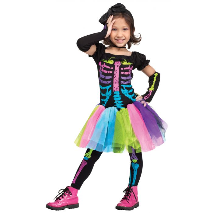 Funky Punky Bones Toddler Girls Costume