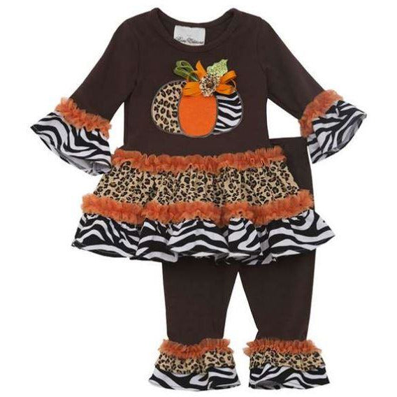 Rare Editions Toddler Zebra Pumpkin Legging Set