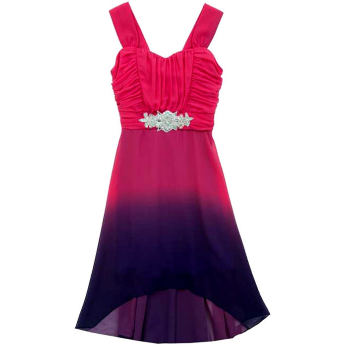 Rare Editions Big Girls Fuchsia Purple Ombre Dress