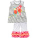 Rare Editions Little Girls Neon Parrot Top White Pant Set