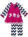 Rare Editions Navy Cupcake Tunic Pant Set 2T - 6X