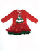 Girls Holiday Dress: Red Christmas Tree Girls Tutu Dress