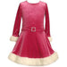 Toddler Dress Sparkle Fuchsia Velour FINAL SALE