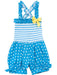 Rare Editions Blue Stripe and Dot Romper