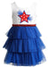Youngland Little Girls Patriotic Star Pageant Tutu Dress
